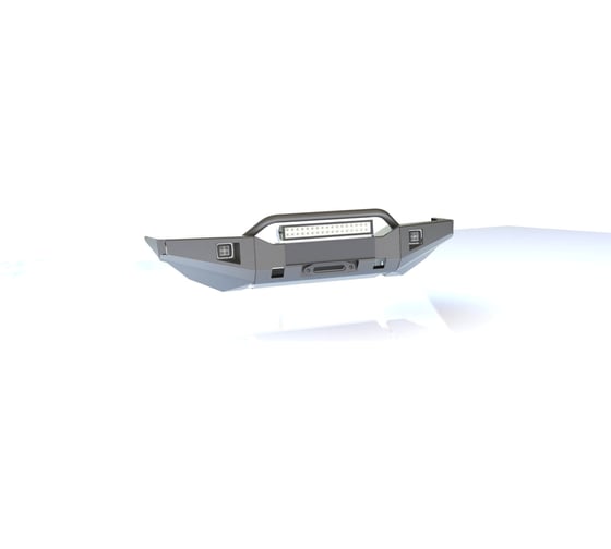 Изображение товара Бампер силовой передний STC Toyota Land Cruiser 105 с защитной дугой, противотуманными фарами и балкой дальнего света STC-TLC105-BF-C1-L1L4