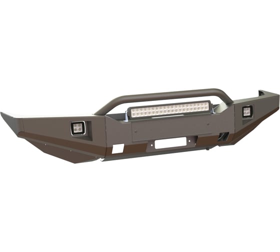 Изображение товара Бампер силовой передний STC Toyota Land Cruiser 100 с защитной дугой, противотуманными фарами и балкой дальнего света STC-TLC100-BF-C1-L1L4