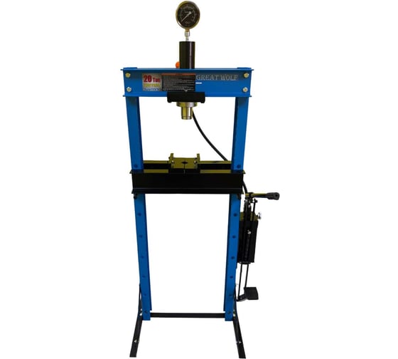 Изображение товара Пресс гидравлический Great Wolf с ручным и ножным приводом, 20 т GW-0920F