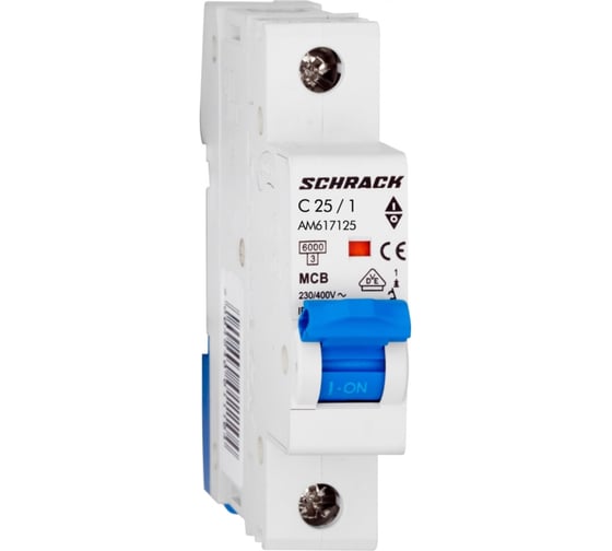 Изображение товара Автоматический выключатель Schrack Technik AM 6кА, 1P, С, 25A AM617125