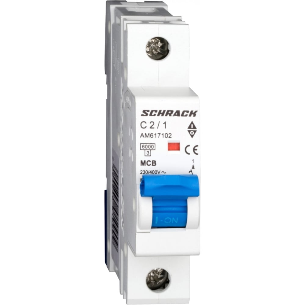 Изображение товара Автоматический выключатель Schrack Technik AM 1P, 6кА, 2А для защиты цепей