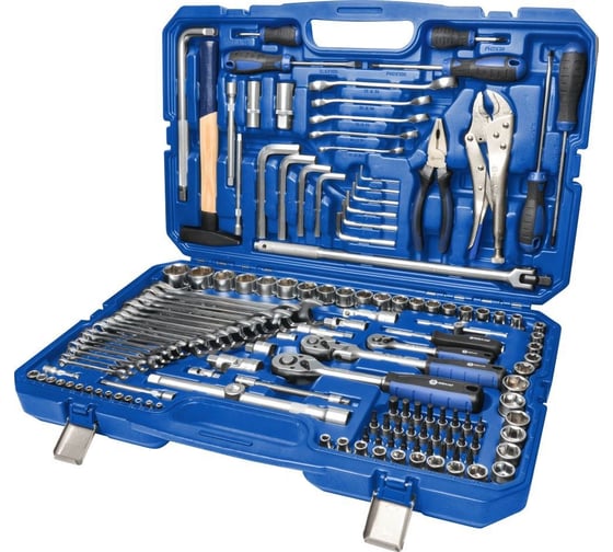 Изображение товара Набор инструмента универсальный КОБАЛЬТ 1/4, 3/8 и 1/2, 143 предмета, кейс 919-685