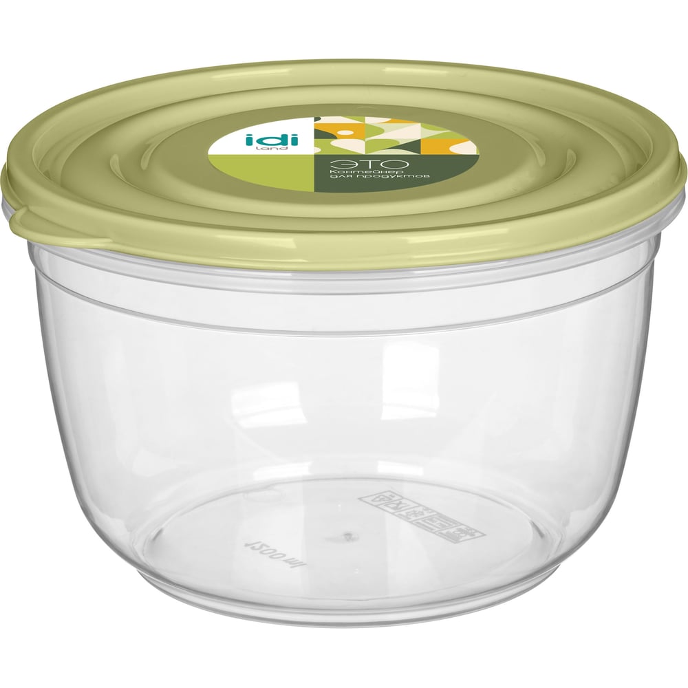 Изображение товара Контейнер для продуктов Idiland Flexy круглый 1,2 л, (зеленый) 231111318/09