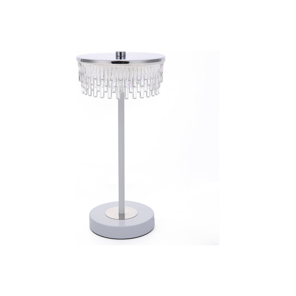 Изображение товара Настольная лампа LUMION LED SATIANA 7W белая хром глянцевая минимализм