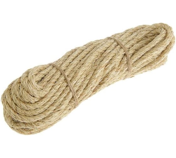 Изображение товара Сизалевый тросовой канат ПАРТНЕР свивки 10,0 мм, 10 м 813616