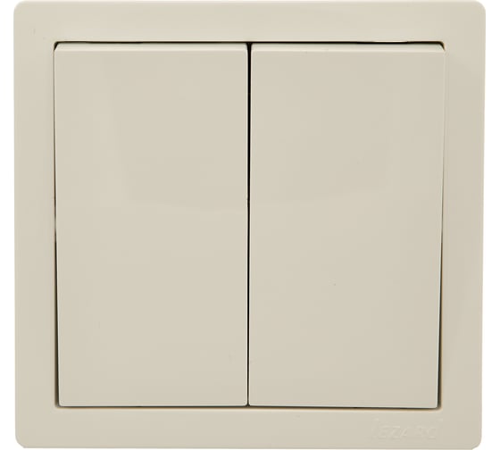 Изображение товара Выключатель двойной Lezard LETO крем 752-0300-101