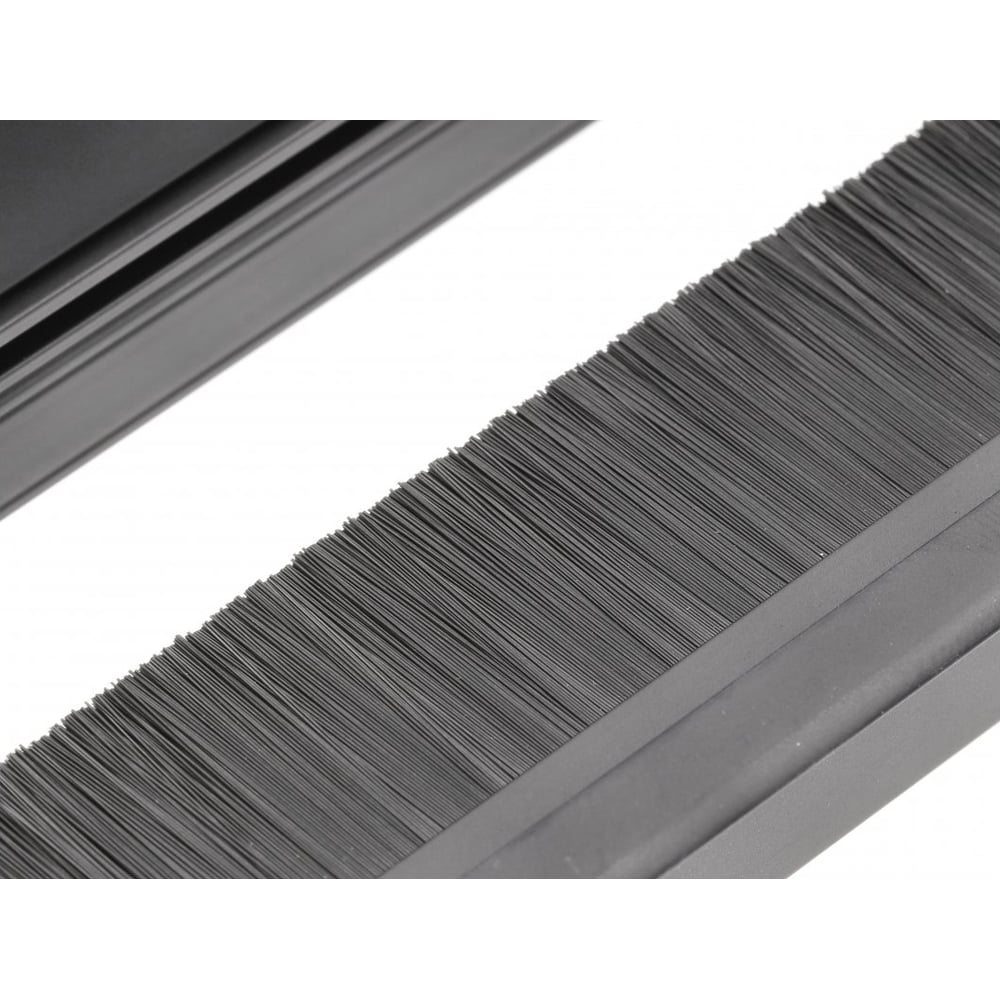 Изображение товара Пропуск для кабеля GTV МЕРИДА 80x80 мм анодированное алюминиевое черное