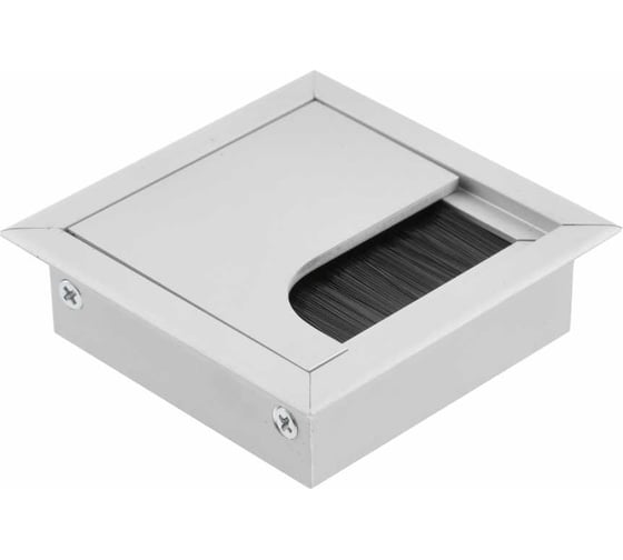 Изображение товара Пропуск для кабеля GTV МЕРИДА 80x80 ММ, цвет алюминий 30 шт LB-K80X80-05