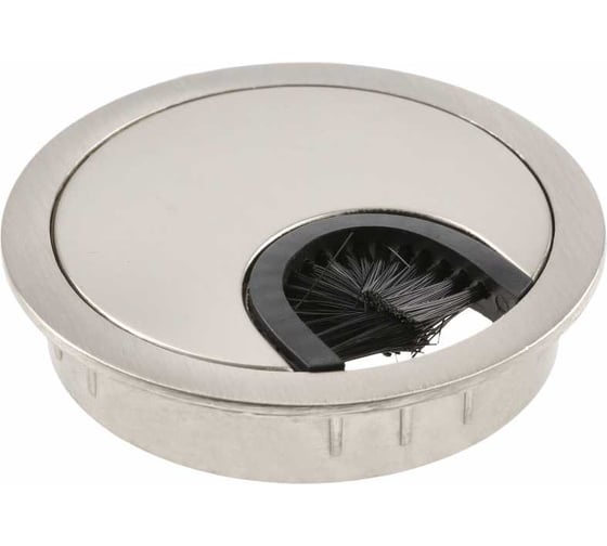 Изображение товара Пропуск для кабеля GTV FI-60 ( упаковка 12 шт), цвет шлифованная сталь PM-LBFI60-06