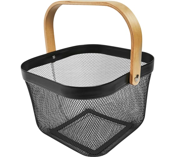 Изображение товара Корзина для фруктов VIDAGE Березка B 24,7x26x18,3 см, цвет черный 2901022 2901022