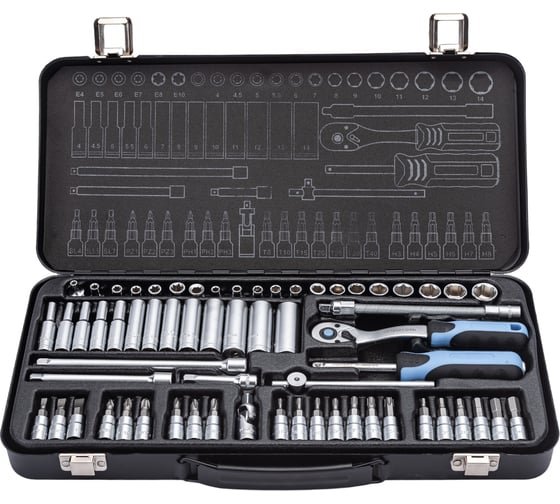 Изображение товара Набор инструментов HOEGERT TECHNIK 63 шт, 1/4 HT1R486