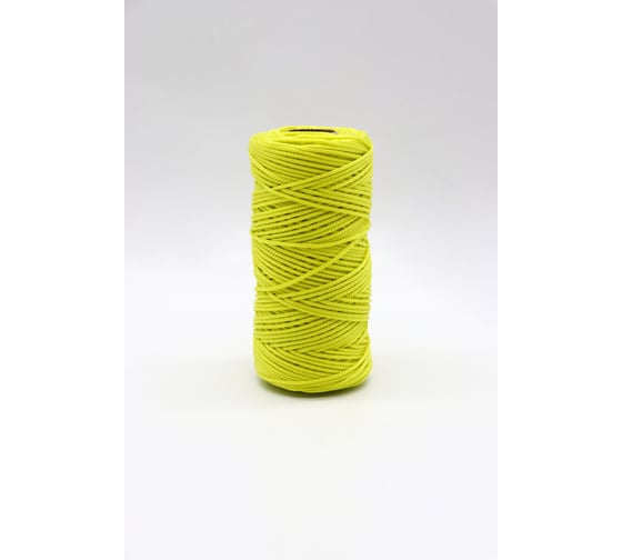 Изображение товара Полиэфирный вязаный шнур truEnergy без сердечника, 1,5 мм, желтый, бобина 100 м 12846