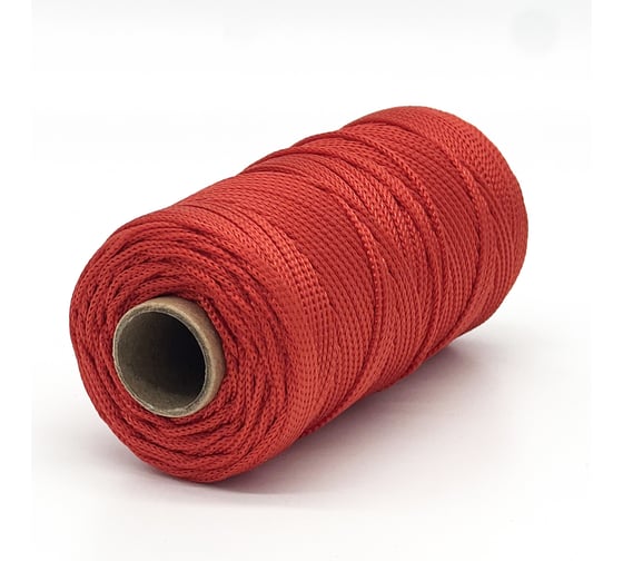 Изображение товара Полиэфирный вязаный шнур truEnergy без сердечника, 1,5 мм, красный, бобина 100 м 12844