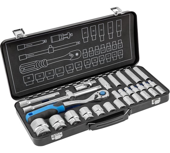 Изображение товара Набор инструментов HOEGERT TECHNIK 29 шт, 1/2 HT1R480