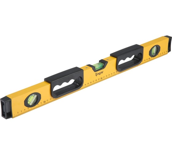 Изображение товара Уровень ТУНДРА алюминиевый, магнитный, эргономичные ручки, 3 глазка, 600 мм 2964645