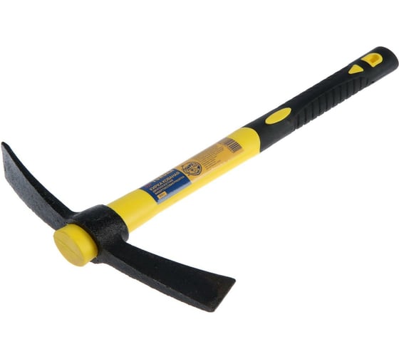 Изображение товара Кирка  ТУНДРА кованая, фибергласовая рукоятка 380 мм, двухплоскостная, 500 г 882057