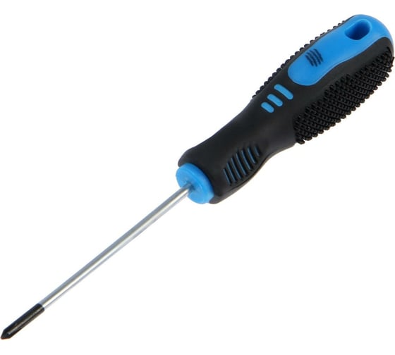 Изображение товара Крестовая отвертка ТУНДРА CrV, хром, магнит, двухкомпонентная рукоятка, PH0 х 75 мм 5295976