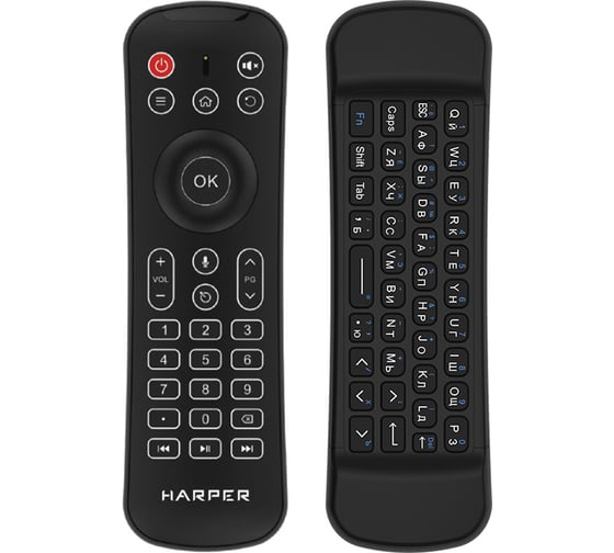 Изображение товара Беспроводная аэромышь клавиатура пульт HARPER KBWL-050 для СМАРТ ТВ H00002272