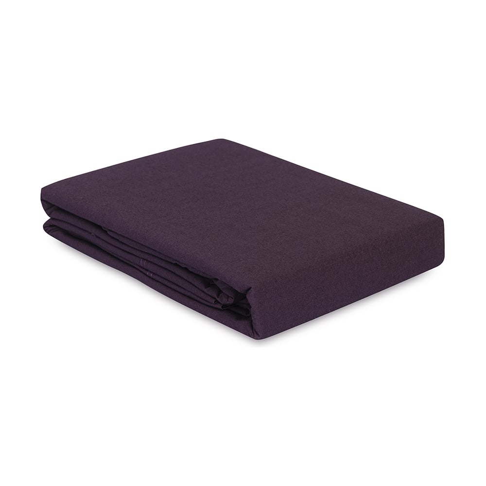 Изображение товара Простыня на резинке Tkano из перкаля сливовая 160x200 30 см Essential