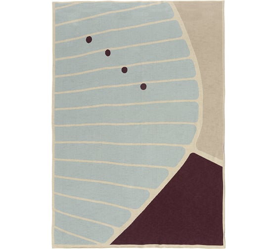 Изображение товара Плед Tkano из хлопка, с рисунком Tea plantation, из коллекции Terra, 130x180 см TK22-TH0002