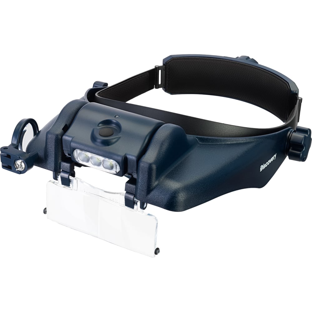 Изображение товара Лупа налобная Levenhuk с аккумулятором Discovery Crafts DHR 10 78382