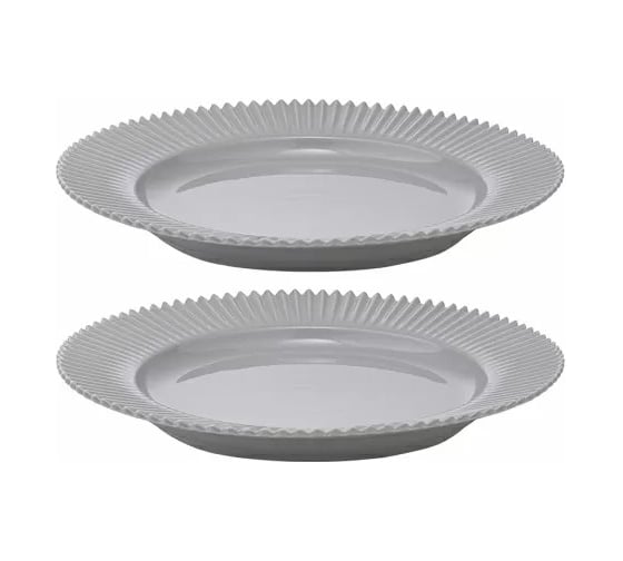 Изображение товара Набор из двух тарелок Tkano темно-серого цвета, из коллекции Edge, 21 см TK22-TW_PL0015