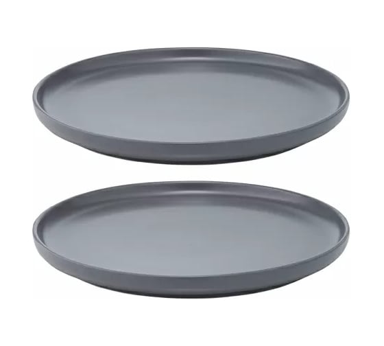 Изображение товара Набор из двух тарелок Tkano темно-серого цвета, из коллекции Essential, 20 см TK22-TW_PL0011