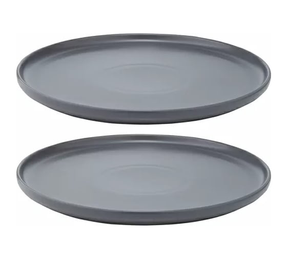Изображение товара Набор из двух тарелок Tkano темно-серого цвета, из коллекции Essential, 25 см TK22-TW_PL0012