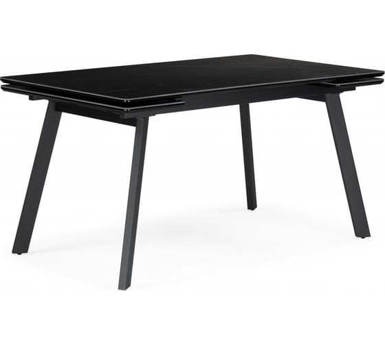 Изображение товара Керамический стол Woodville Норман 140(200)х80 черный мрамор shakespeare black/черный 612902