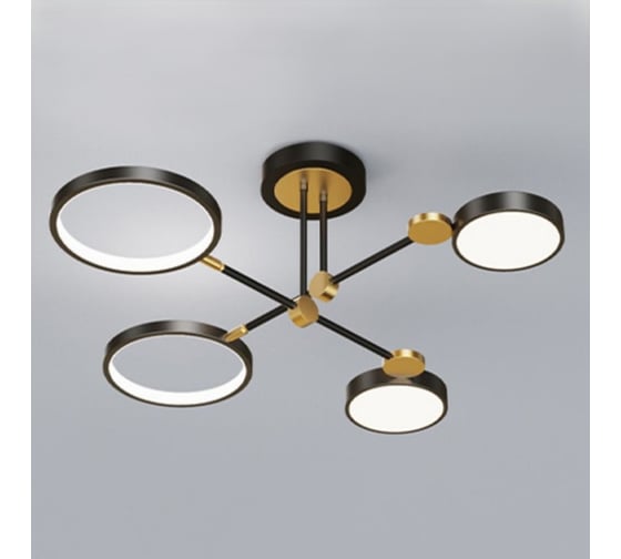 Изображение товара Люстра РОСТОК P537-4 BK черный LED 46W 4000K d780, ZOK22 988014118