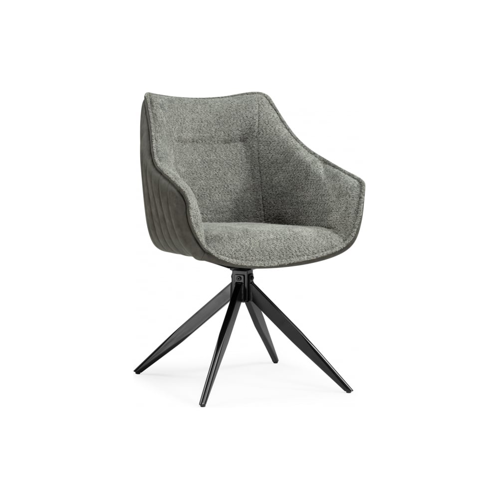 Изображение товара Стул Woodville Kansas графитовый велюр, 120 кг, черный каркас