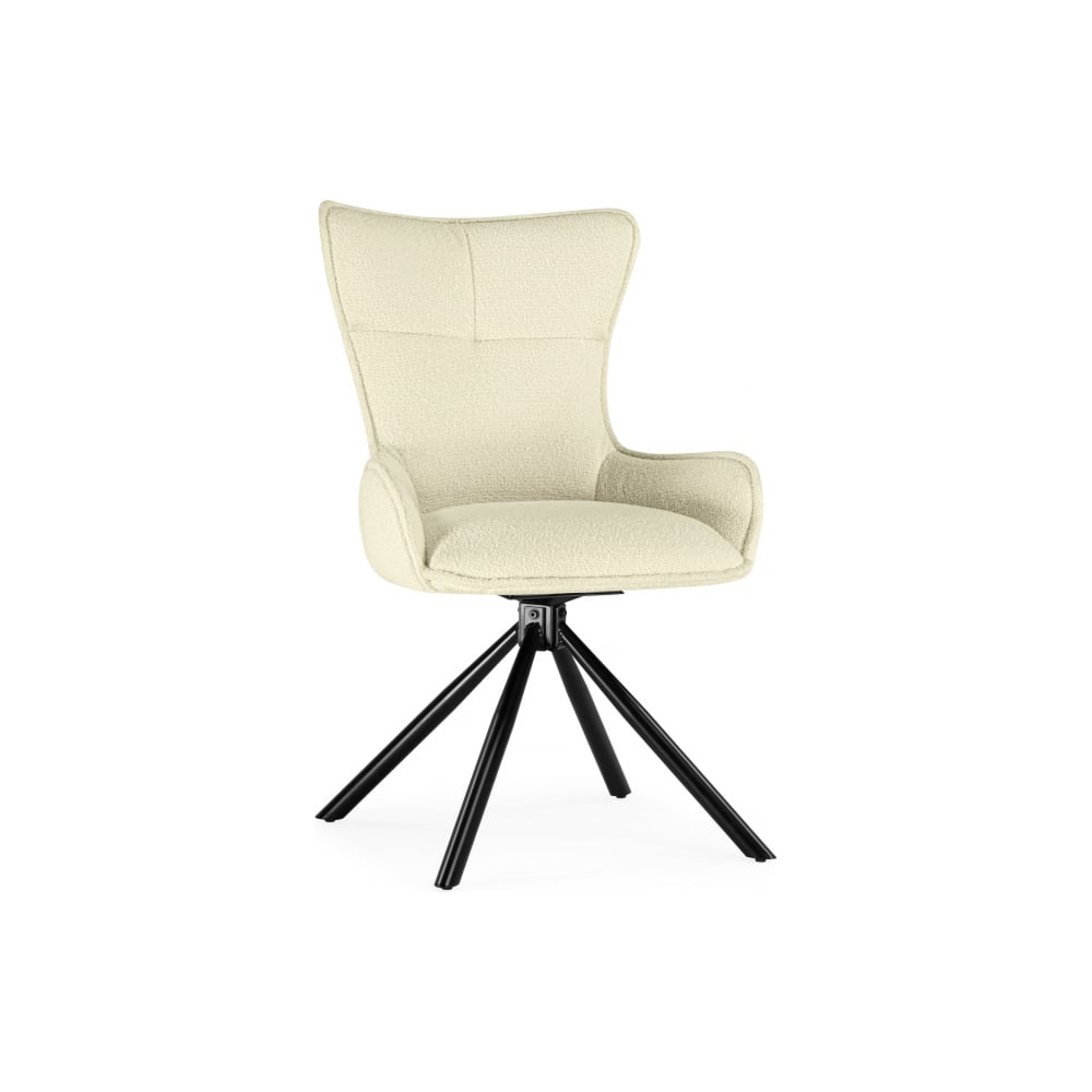 Стул на металлокаркасе Woodville Chicago cream/black 15829 представляет собой современное решение для интерьера. Его каркас выполнен из прочного металла, что обеспечивает надежность и долговечность конструкции. Кремовая обивка из букле придает изделию элегантный вид и приятные тактильные ощущения. Черный цвет каркаса создает стильный контраст с мягким кремовым оттенком обивки. Прямоугольная форма спинки и сиденья обеспечивает комфортную посадку, а высота сиденья в 500 мм делает стул удобным для использования за столом. Максимальная нагрузка составляет 120 кг, что говорит о его прочности. Габариты стула 550x550x870 мм позволяют ему легко вписаться в любое помещение, не занимая много места. Стул подходит для современного интерьера, добавляя в него нотку утонченности и стиля.