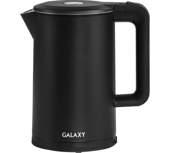 Изображение товара Электрический чайник Galaxy LINE GL 0323, черный, пластик, двойная стенка из нержав. стали AISI 304 и пищевого пластика, 2000 Вт, 1,7 л, 7010103232