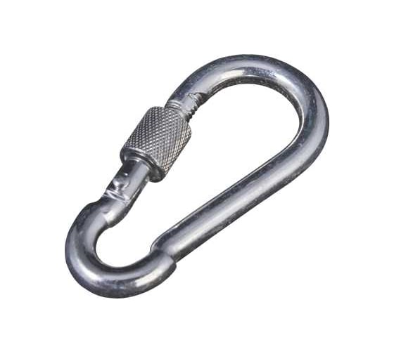 Изображение товара Карабин пожарный Доброга D6 с фиксатором 100 шт DIN 5299 D ЦБ-00033401