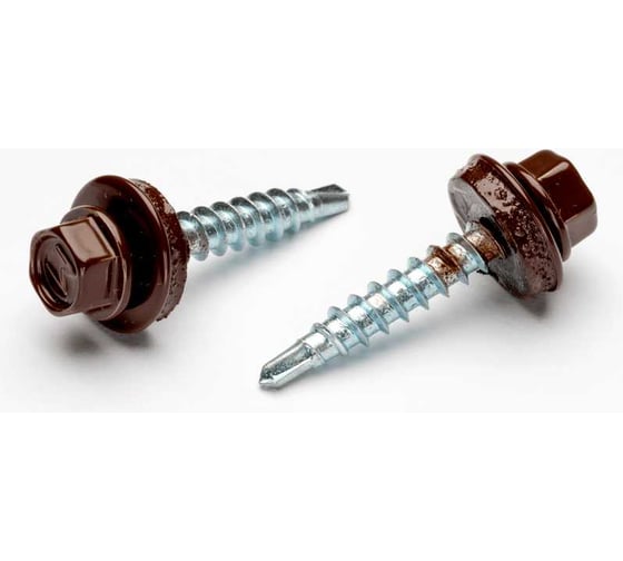 Изображение товара Саморез ШГК Доброга 5,5x19 RAL8017 Темно-коричневый 10 шт ЦБ-00022394