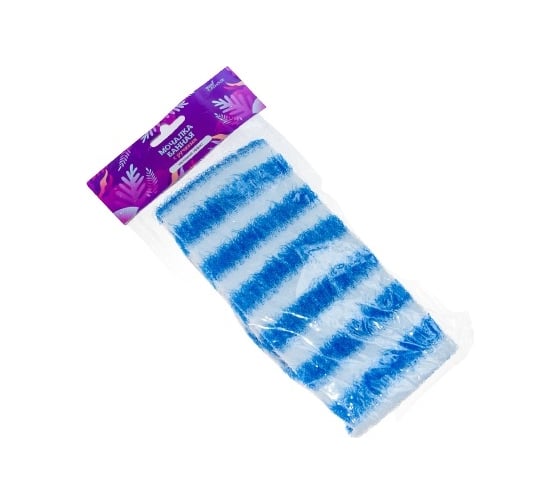 Изображение товара Мочалка длинная банная с пластиковыми ручками EUROHOUSE 13739