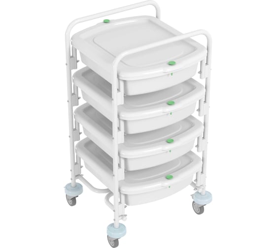 Изображение товара Тележка дезар контейнерная эндоскопическая и контейнеры для транспортировки и кратковременного хранения эндоскопов ТКЭ-4-"КРОНТ" в варианте исполнения ТКЭ-4-"КРОНТ"-1 60674