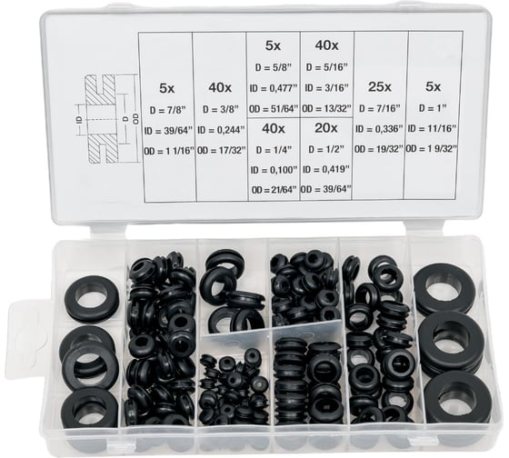 Изображение товара Набор резиновых втулок 180 шт Nova Bright 33939