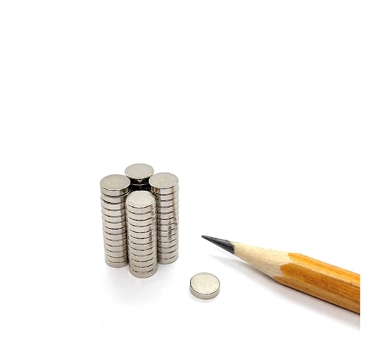 Изображение товара Неодимовый магнит Проф-Магнит диск D6x2 мм, 100 шт. NdFeB 6x2_100