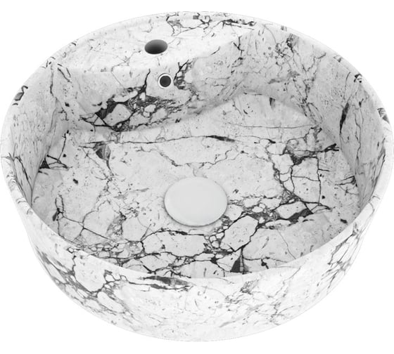 Изображение товара Раковина накладная Teymi Lina S D40 с полочкой под смеситель, белая матовая T50193 ЦБ-00270389