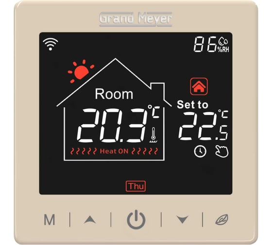 Изображение товара Терморегулятор Grand Meyer Wi-Fi золотой SN-15