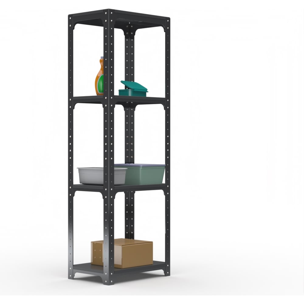 Изображение товара Стеллаж ООО Металекс Kit Comfort 1800х400х600 4-е полки (Серый) / 202809