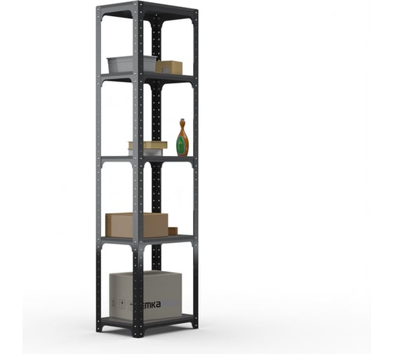 Изображение товара Стеллаж ООО Металекс Kit Comfort 1800х400х500 5-ть полок (Серый) / 202814