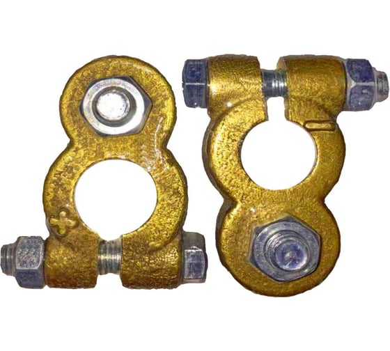 Изображение товара Латунные универсальные клеммы АКБ ДАЛИ-авто болт сверху DA-02533