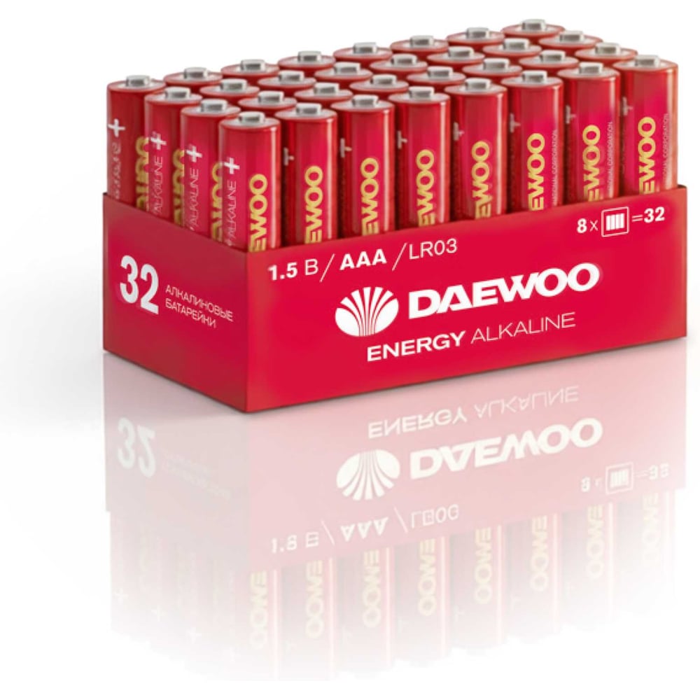 Изображение товара Батарейки DAEWOO AAA/LR03 1.5В Energy Alkaline Pack-32 для устройств
