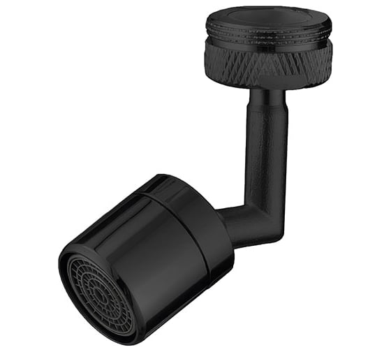 Изображение товара Насадка на кран Melodia della vita ECO с регуляцией направления струи М24-F22, черный MKP21038BLbk 22386