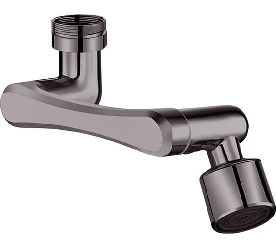 Изображение товара Насадка на кран Melodia della vita ECO с удлиняющей поворотной насадкой на смеситель М24-F22, оружейная сталь MKP21037BLgn 22384