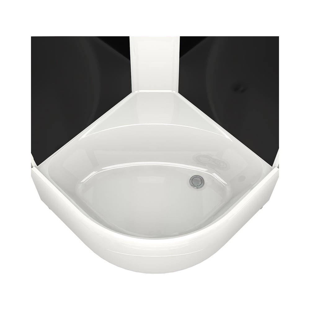 Изображение товара Поддон для душа акриловый Melodia della vita Segment 80х80х44, высокий, полукруг, белый, слив 50 мм della vita 20661