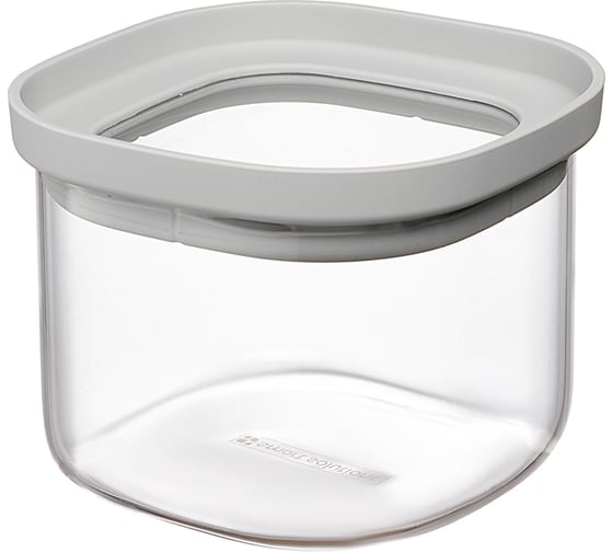 Изображение товара Банка для хранения Smart Solutions стеклянная, с крышкой, 500 мл, светло-серая SS0000232