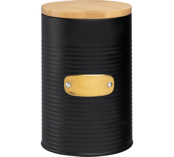 Изображение товара Банка для хранения чая Smart Solutions Irmel, 1,3 л, графит SS0000182